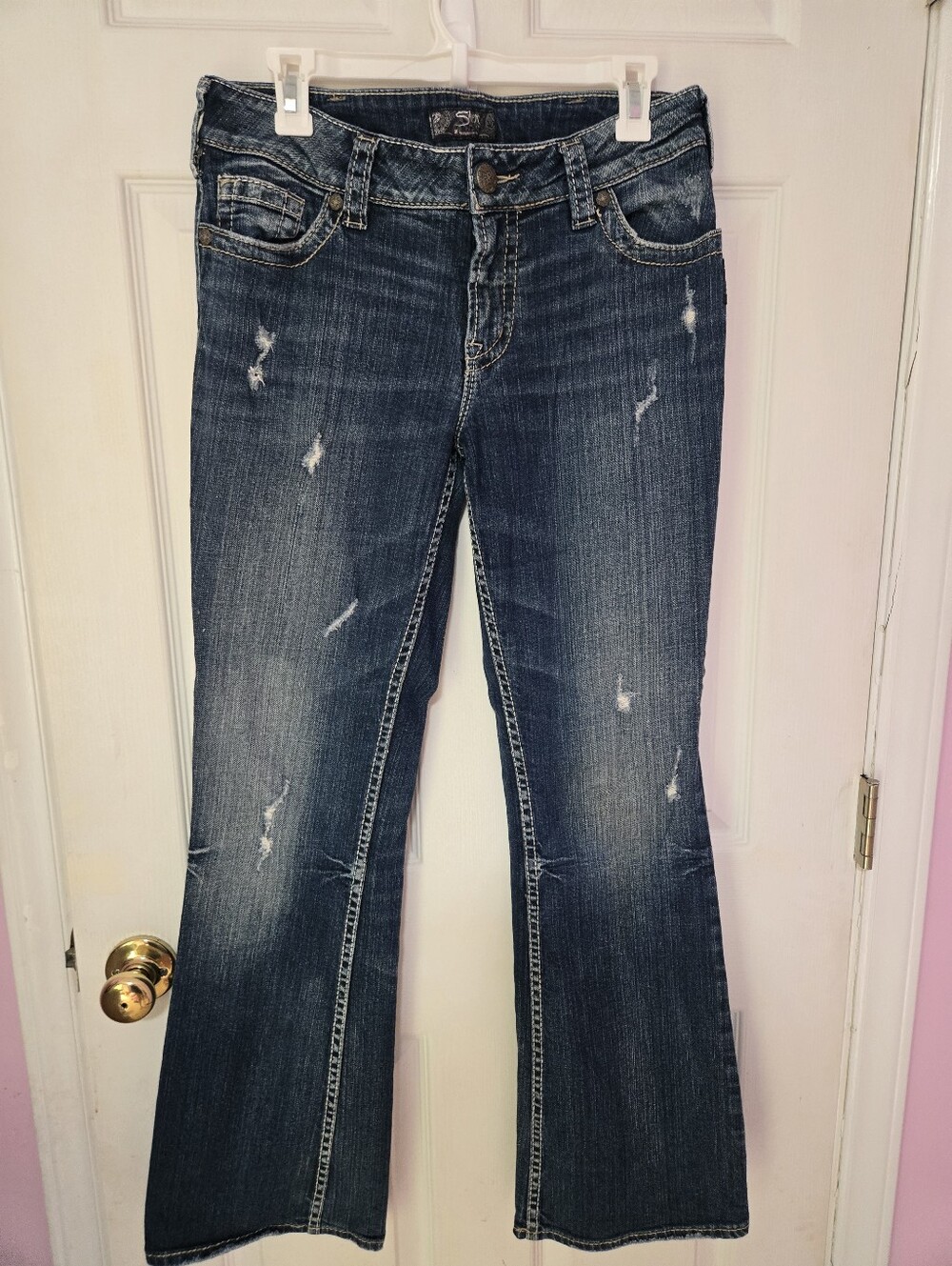 Silver Jeans Suki Surplus Mid-rise Bootcut Jeans With Sequin Pockets